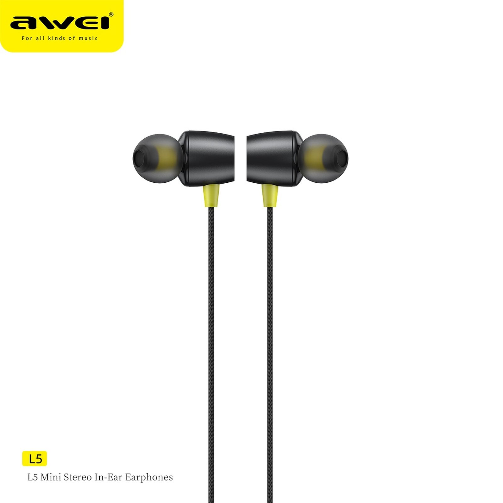 Auriculares Awei L5 3.5mm con cable - Imagen 2