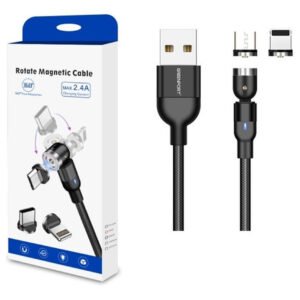 Cable Carga Magnético 2a 360 + 180 Micro Usb + Tipo-c + Ios
