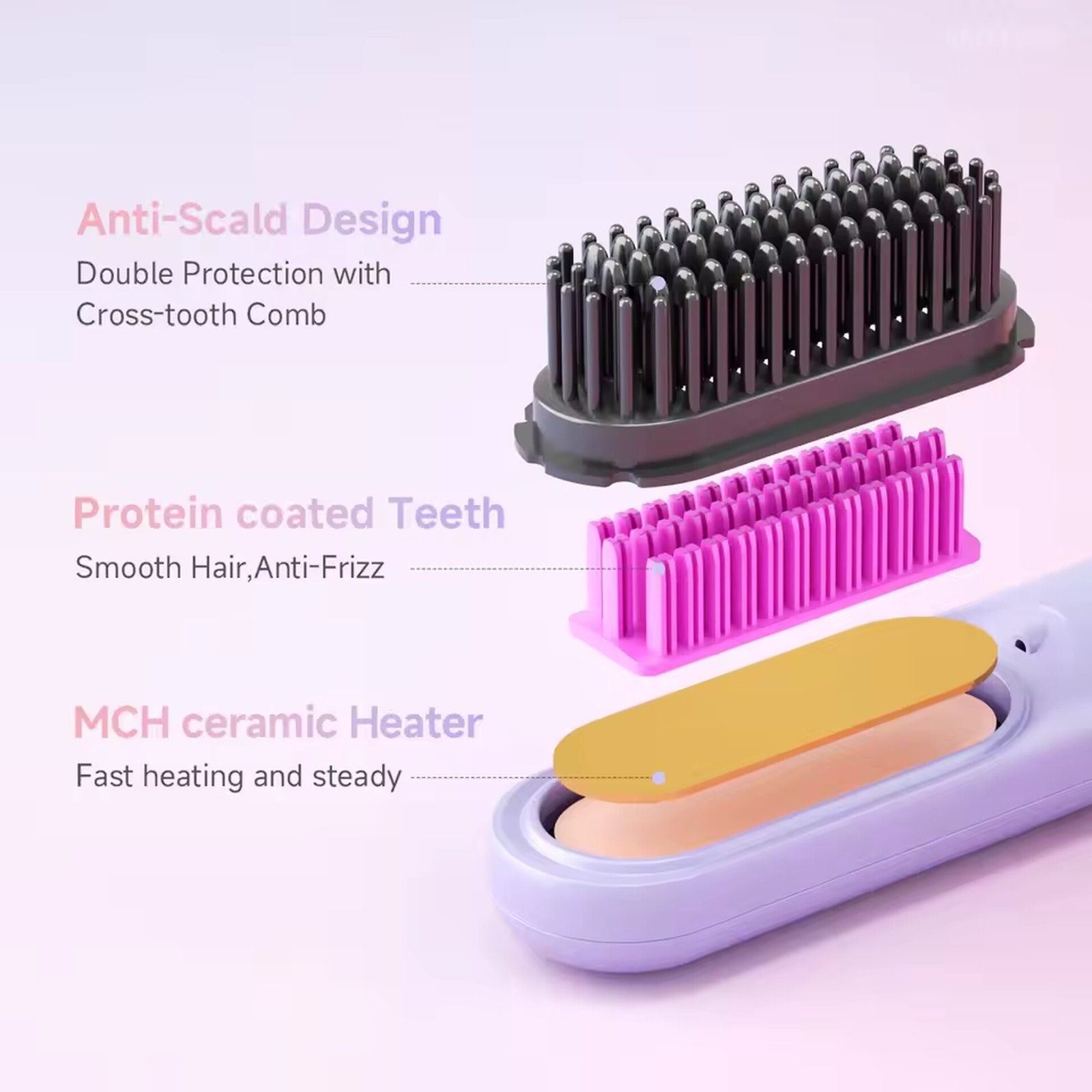 Peine Alisador de Cabello Enchen H100 - Imagen 2