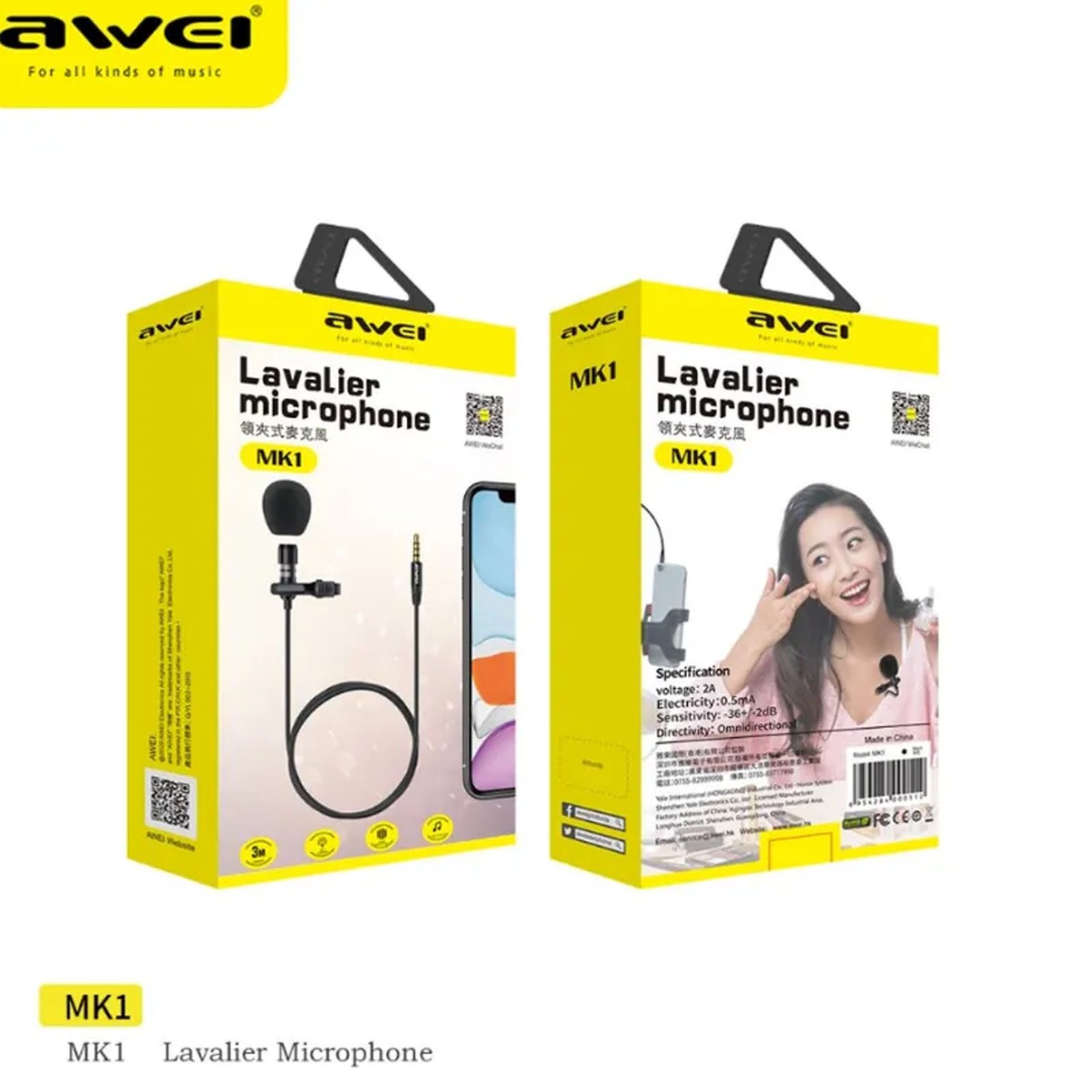 Microfono MK1 AWEI con Cancelación de ruido - Imagen 5