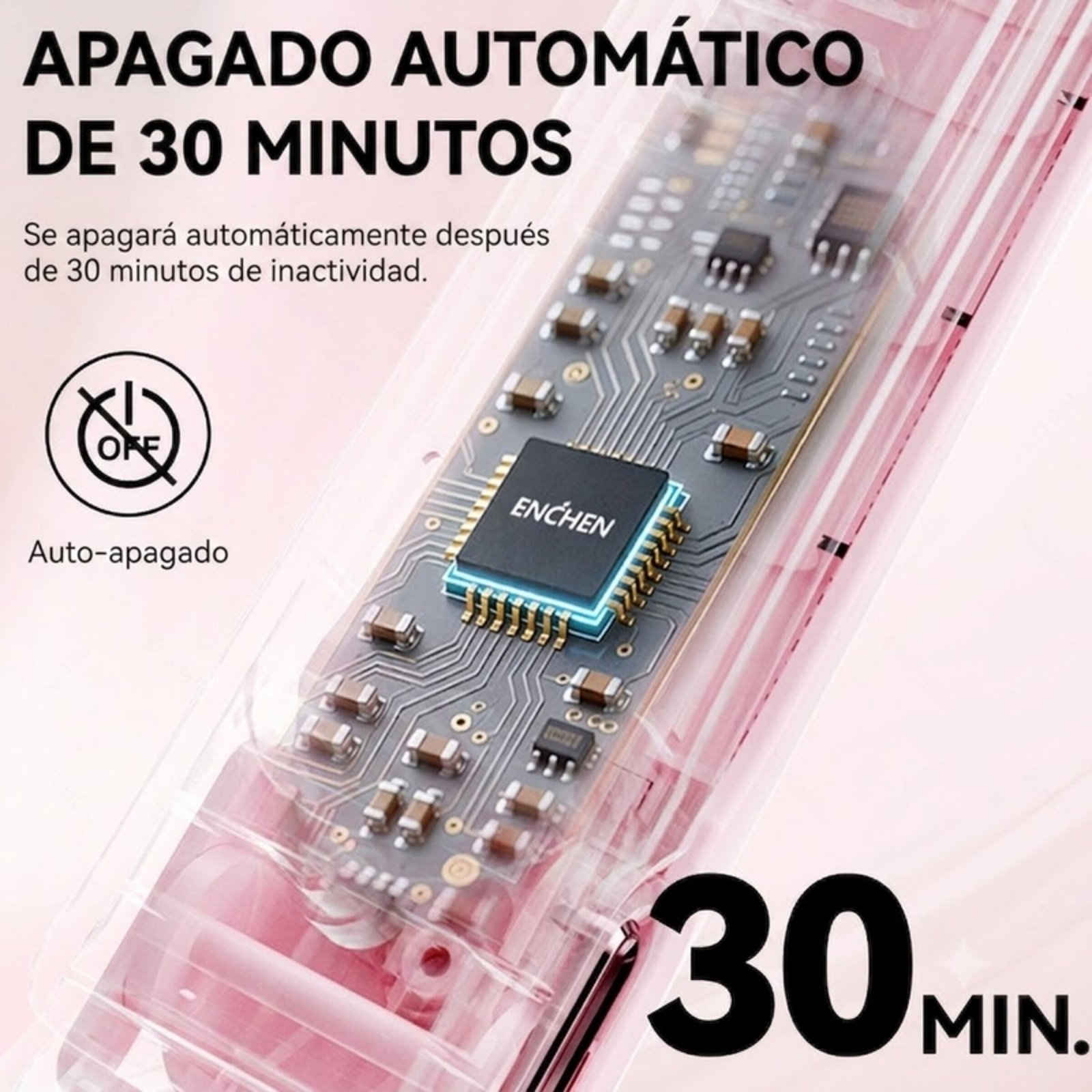 Plancha alisadora de cabello Enchen H10 - Rosado - Imagen 8