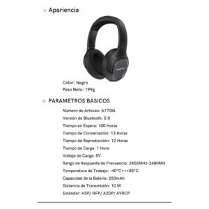 Audifonos Inalambricos Estereo A770bl Headphones