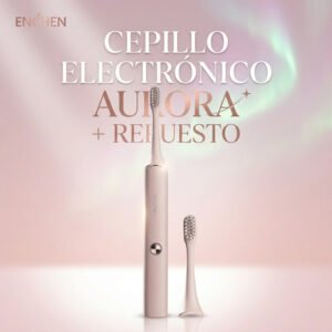 Pack: 1x Cepillo Electrico Sonico - Aurora T + - Rosado + 1x Repuesto Cepillo Electrico Sonico - Aurora T + - Rosado.