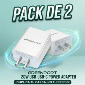Pack: 2x Cargador Usb, Adaptador Carga Rápida Pd, 20w, Tipo C Qc 3.0 - Blanco.