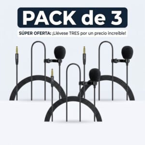 Pack X 3 / Microfono Mk1 Awei Con Cancelación De Ruido Negro