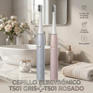 Pack: 1x Cepillo Electrico Enchen T501 - Rosado + 1x Cepillo Electrico Enchen T501 - Gris.
