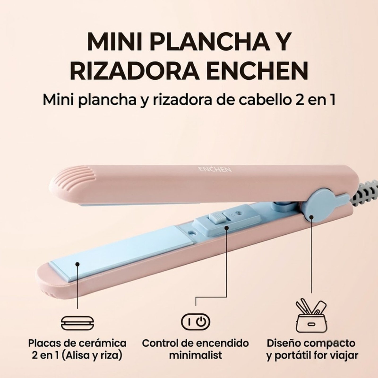 Mini Alisadora Enchen EH1002 - Imagen 7