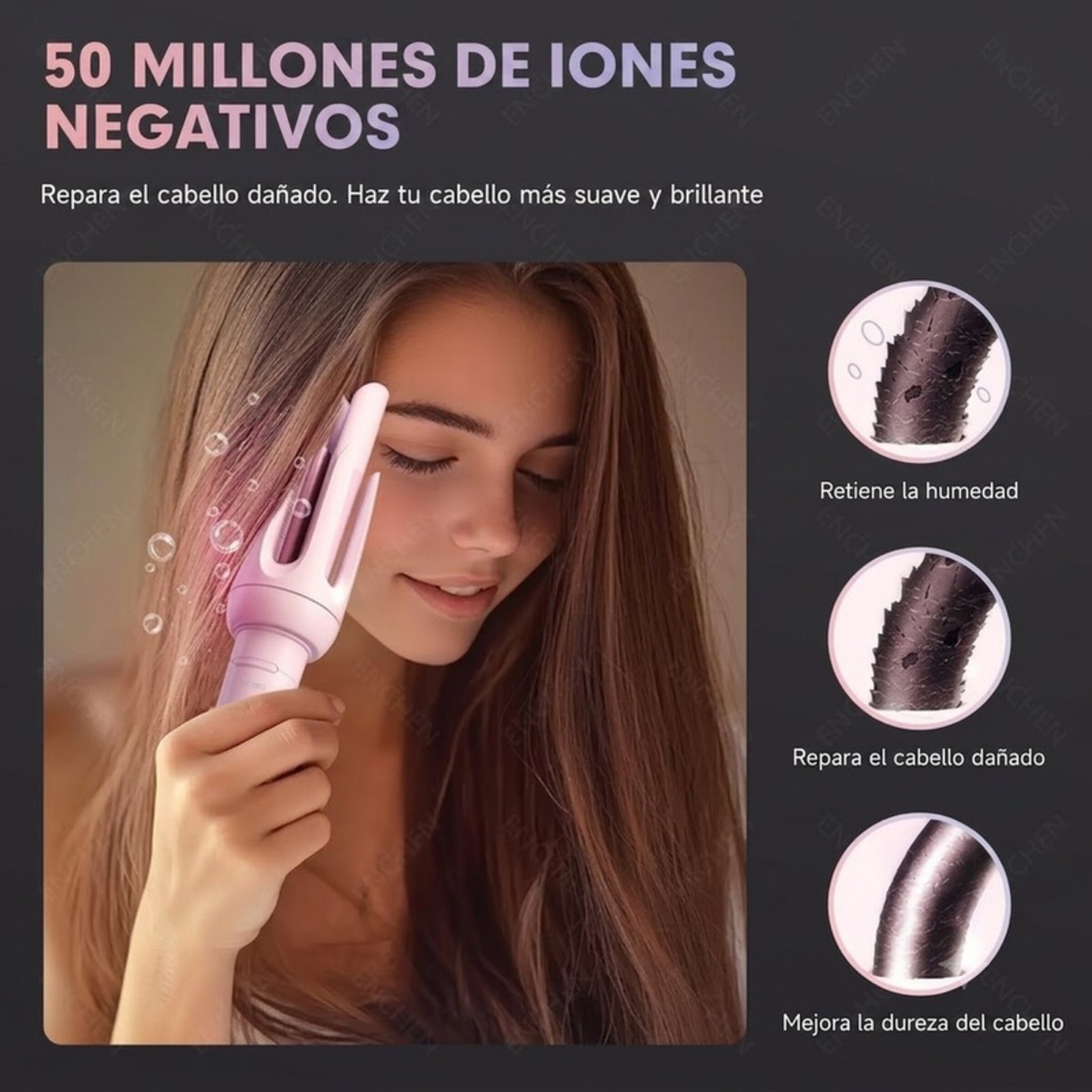 Rizador de Cabello Enchen H5 - Rosado - Imagen 6