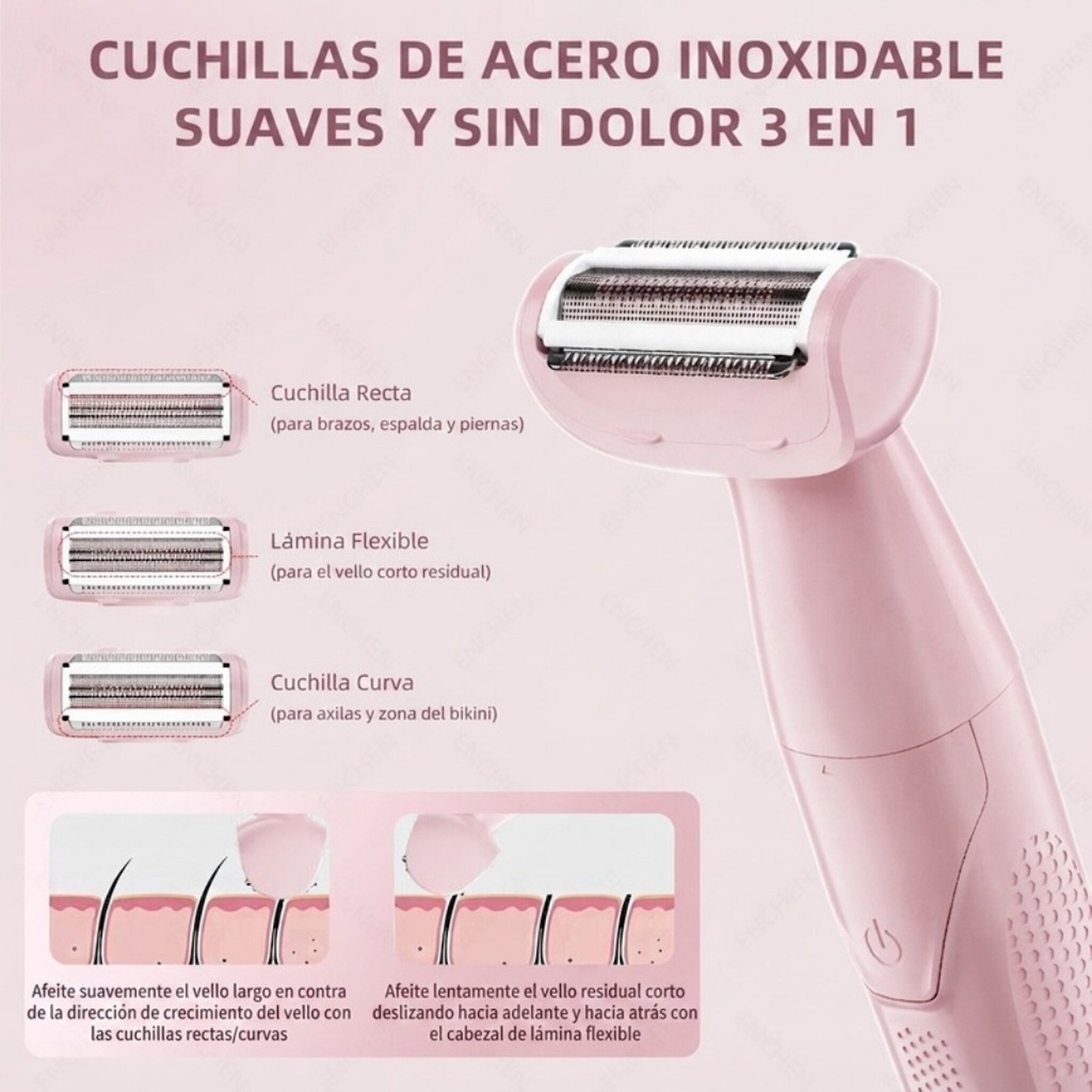 Depiladora electrica multifuncional Enchen A2 - Imagen 6