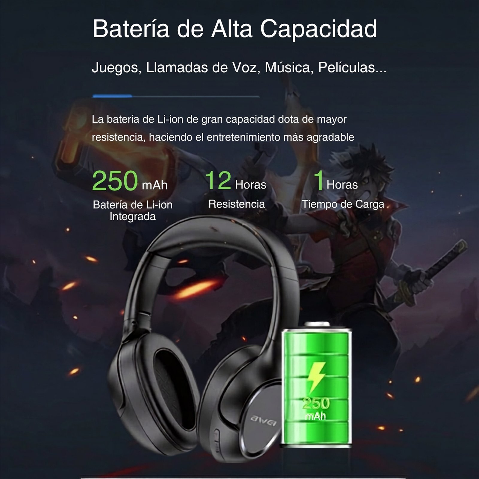 Audifonos Inalambricos Estereo A770bl Headphones - Imagen 2