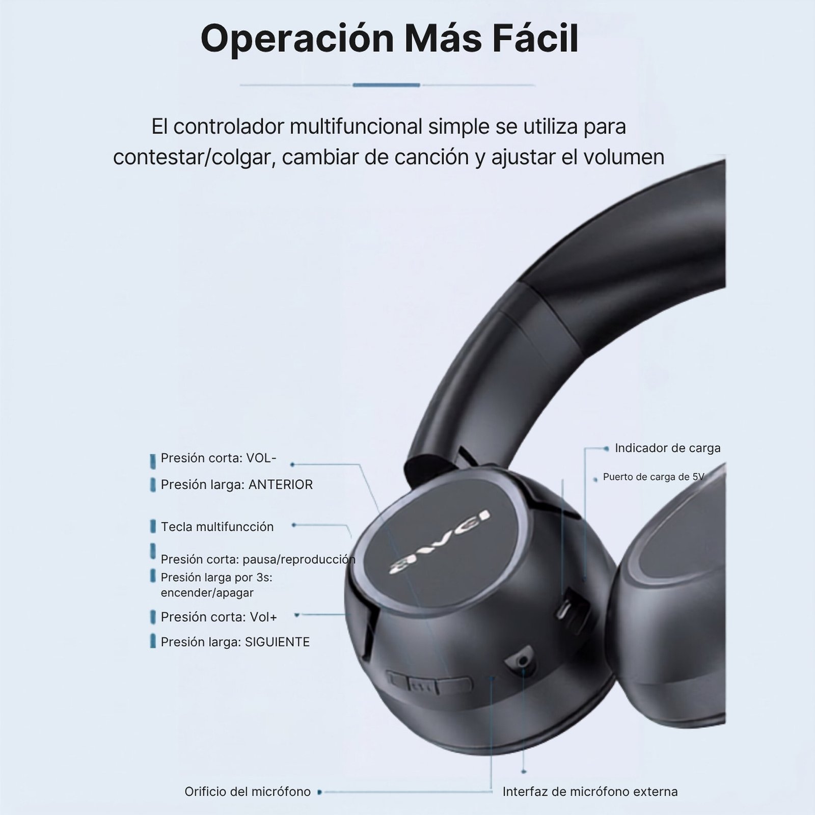 Audifonos Inalambricos Estereo A770bl Headphones - Imagen 5