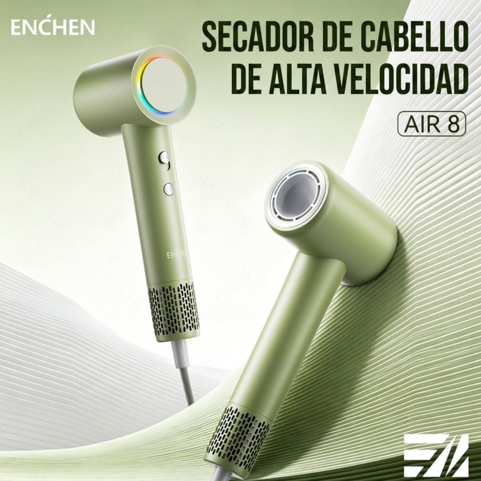 Secadora de Alta velocidad Enchen Air 8 - Verde - Imagen 2