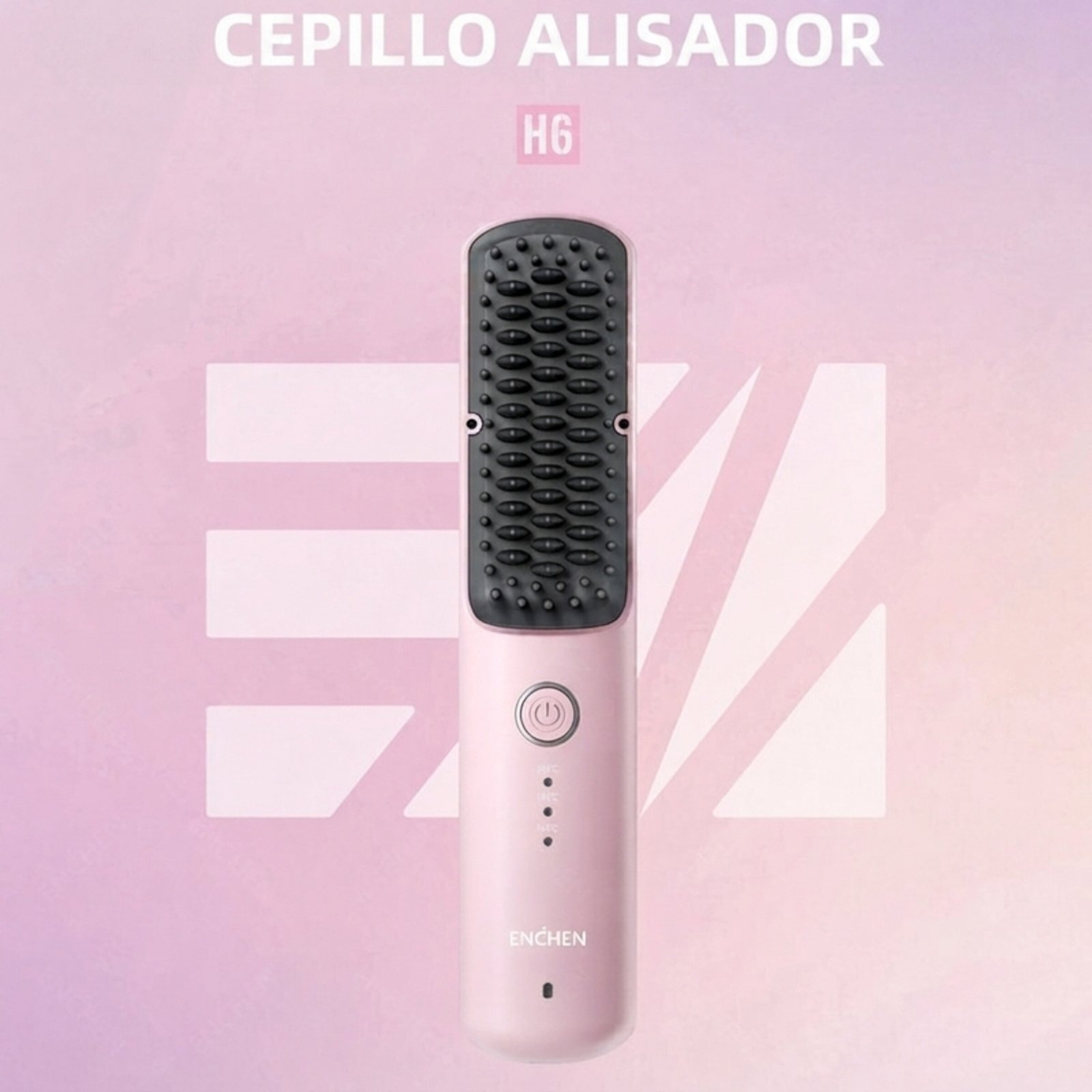 Peine alisador de cabello Enchen H6 - Rosado - Imagen 2
